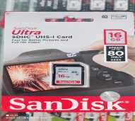 SANDISK SDHC ULTRA 16GB 80MB/s, CLASS 10